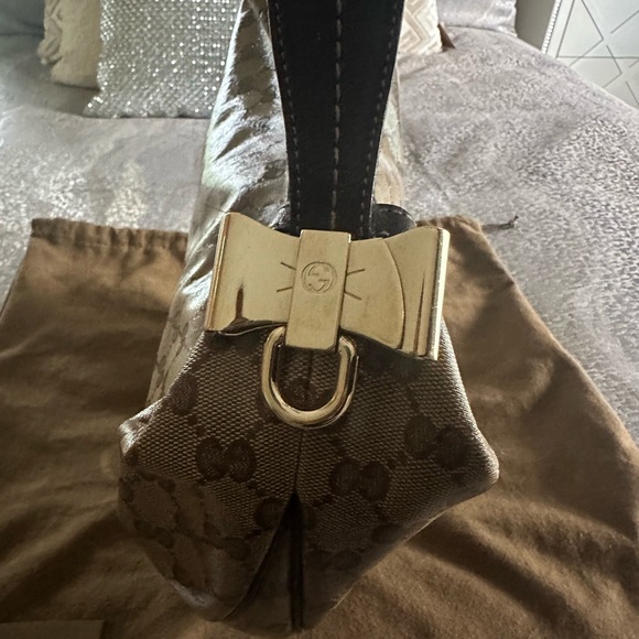 GUCCI Crystal GG Coated Canvas Duchessa Hobo-Authentic - Picture 6 of 8